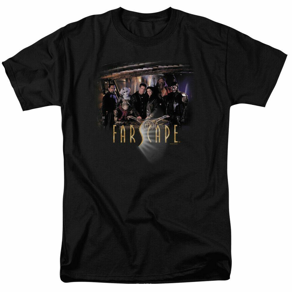 26 Farscape Cast T Shirt Licensed Sci-Fi Alien TV Show Classic Adult Tee New Black Unisex T-Shirt