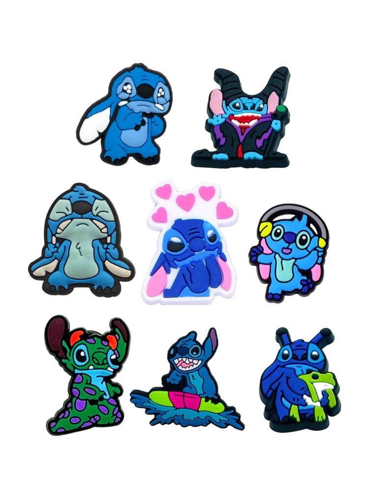 Джибитсы Стич 3D Лило и стич Lilo & Stitch 8 шт аксессуары для обуви крокс украшение