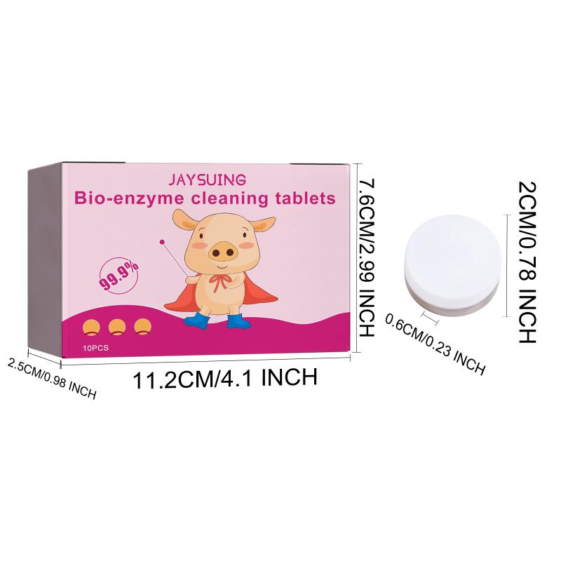 Laundry Effervescent Tablets with Bio Enzyme Dissolves Yellow and Coffee Stains Suitable for Home Clothing Stain Removal
