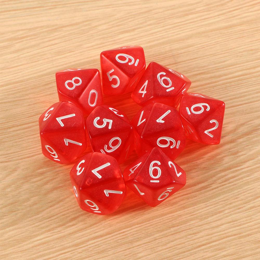 10Pcs Family Party Entertainment Playing Games Board Games Game Toys Dice Game Dice D10 Dices