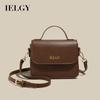 Стильная и повседневная женская коричневая сумка через плечо IELGY с регулируемым ремешком и магнитной застежкой для повседневного использования
