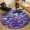 Sailor Moon Pattern Round Rug, Indoor/Outdoor Mat, for Picnic, Gameroom, Bedroom, Office, Living Room, Home Decor Carpet, Birthday Gift