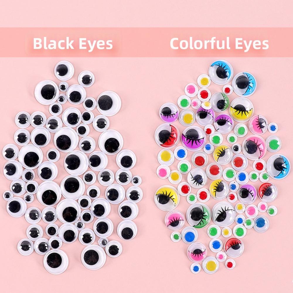 50/100pcs/bag DIY Dolls Activity Eyes 3D Dolls Eyes Accessories Toys Wiggling Moving Eyes
