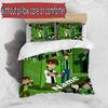3pcs Duvet Cover Set (1*Duvet Cover + 2*Pillowcase, Without Core), Custom Name Ben 10 Cartoon Pattern Bedding Set, Home Bedroom Decor Gift
