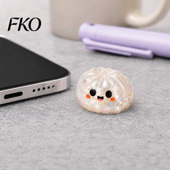 Squeeze Stress Ball Halloween Glitter Ball, TPR Slow Rising Fidget Toy, Gift for Children Ghost Pumpkin Eyeball Dumpling Decompression Kids