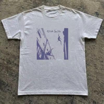 Elliot Smith Shirt, 90s Band Shirt Retro Pattern T-shirt Summer New Unisex Casual Fashion T-shirt
