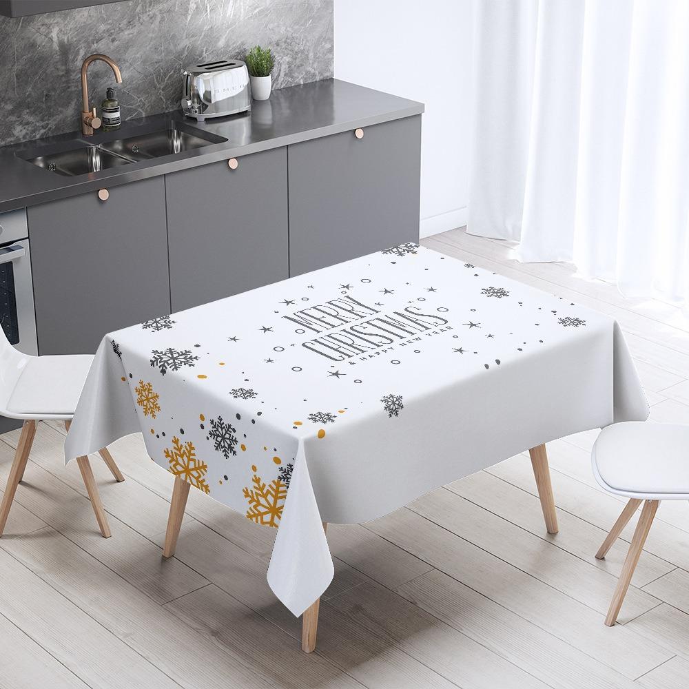 Рождественская скатерть для журнального столика Скатерть для праздничного подарка Украшение брезент