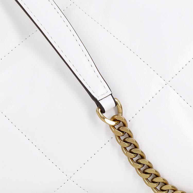 Tory Burch Kira Chain Shoulder Bag Flap Closure Napa Leather Crossbody Women bags White 154706-100