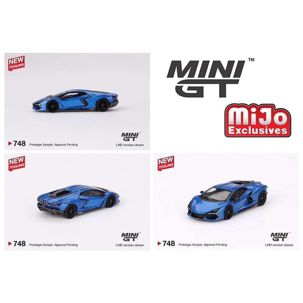 MINI GT Масштаб 164 MiJo EXCLUSIVE - LAMBORGHINI REVUELTO (БЛУ ЭЛЕОС) Эксклюзив от MiJo