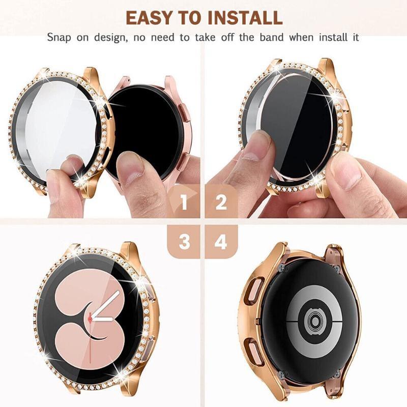 Для Samsung Galaxy Watch 5 4 40 мм 44 мм Защитное стекло для экрана с бриллиантами Чехол