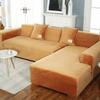Simple Solid Color Plush Surface Sofa Protection Cover With Anti Slip Strip For Household Protection