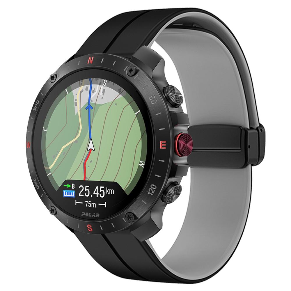 22 мм 20 мм Магнитная пряжка Силиконовый ремешок для POLAR Grit X2 Pro Titan / Vantage V3 M M2 / Ignite 3 2/Pacer / Unite Ремешок