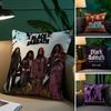 B-Black S-Sabbath Чехол для подушки Плюшевая ткань Мягкая наволочка Двусторонняя печать Чехол для диванной подушки