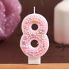Macaron Ball Threaded Candle Set Birthday Color Digital Candle Cake Decoration