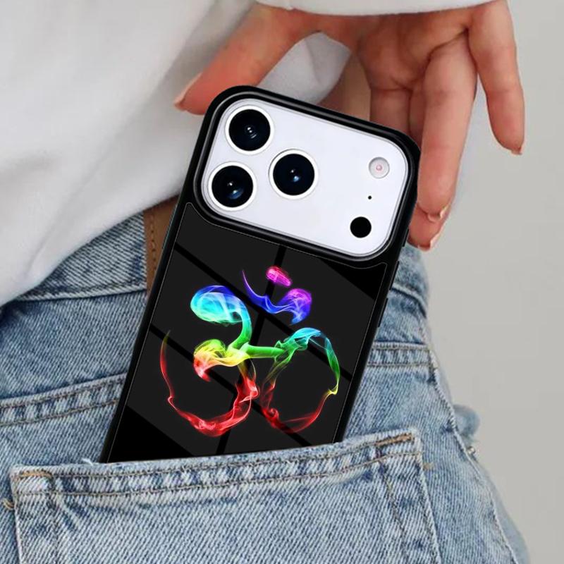 Aum om Намасте символ цветочный дзен йога Чехол для телефона для iPhone 16e 15 14 13 12 17 Pro Max Plus Air 17pro Чехол Coque