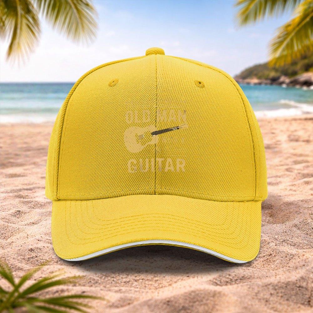 Guitar Print Baseball Cap for Unisex Women Lightweight Adjustable Unisex Sport Cap for Running Fitness Outdoor Activities