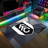 Fulham Football Design Crystal Velvet Carpet Cozy Non?Slip Printed Rug For Bedroom Living Room Entrance