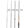 Fly Fishing Rod Fly Fishing Poles Super Hard Fishing Rod Tackle 4-Piece 9-Feet Lightweight Fly Rod