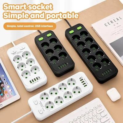 2M электрическая розетка EU Plug 6AC розетка Multitap удлинитель шнур Smart USB домашний офис сетевой фильтр сетевой фильтр