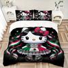 3pcs Colorful Hello Kitty Bedding Set - 1 Soft Quilt Cover + 2 Pillowcases, Machine Washable - Suitable for All Seasons, Perfect Gift for Fa