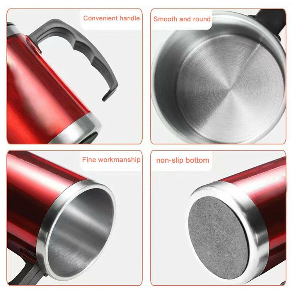 Portable Double-Wall With Lid Vacuum Cup Travel Mug Insulated Bottle Coffee Tea Flask Cup