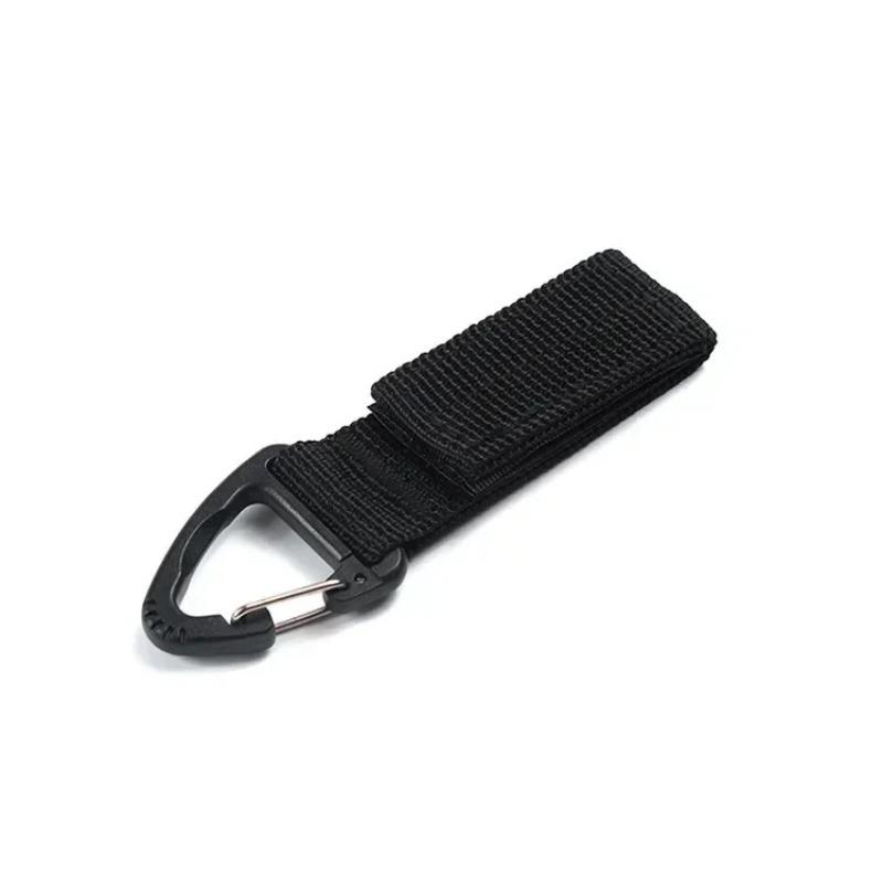 Outdoor Activity Camping Hiking Nylon Ribbon Keychain Molle Tactical Knapsack Triangle Backpack Waist Carryall Fastener Hook Buckle Climb Tool