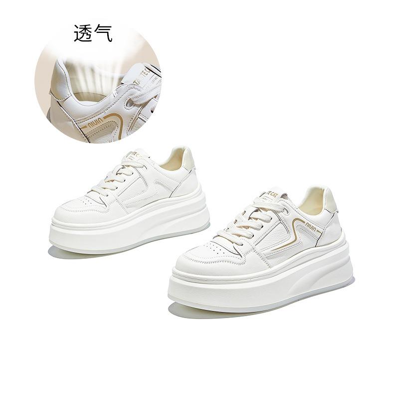 Подошва из всасывающей пленки, кожаные маленькие белые туфли, женская осенняя новая обувь, женская обувь, универсальные одинарные туфли, женская платформа, спортивная женская обувь