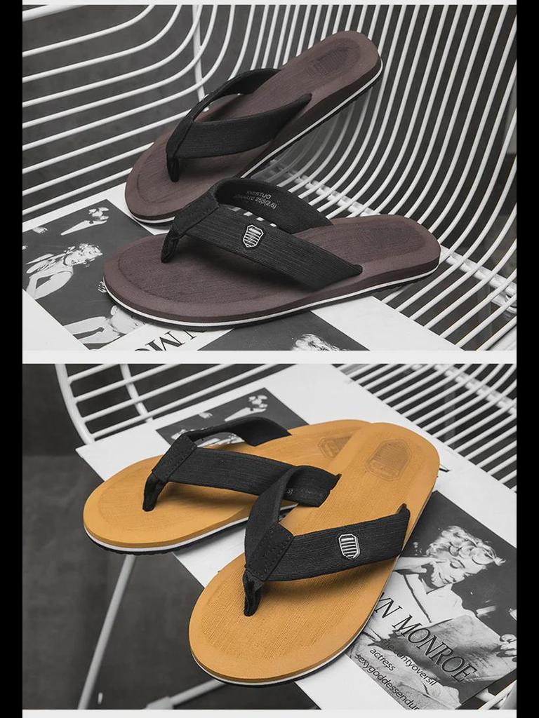 Men's Summer Beach Flip Flops - Trendy, Non-Slip, Casual Sandals