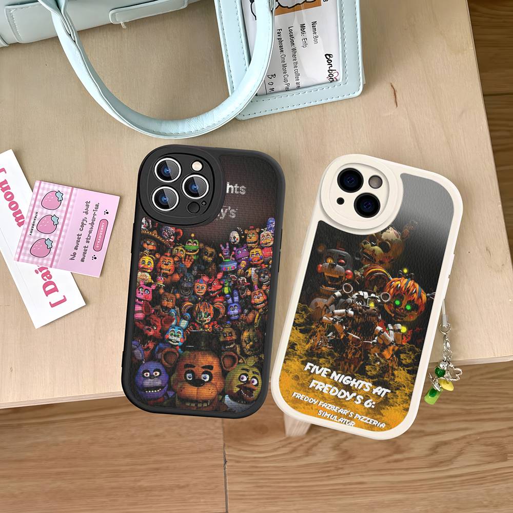 Кожаный чехол для телефона F-FNAF Five-nights-At-Freddys для iPhone 15 14 13 Pro Max 12 11 16 Plus Чехол для телефона