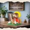 Non-Toxic Creative Desk Decoration Jesus Figures Building Blocks Kids Toys Sunflower Sheep With Led Lights Christmas Gifts
