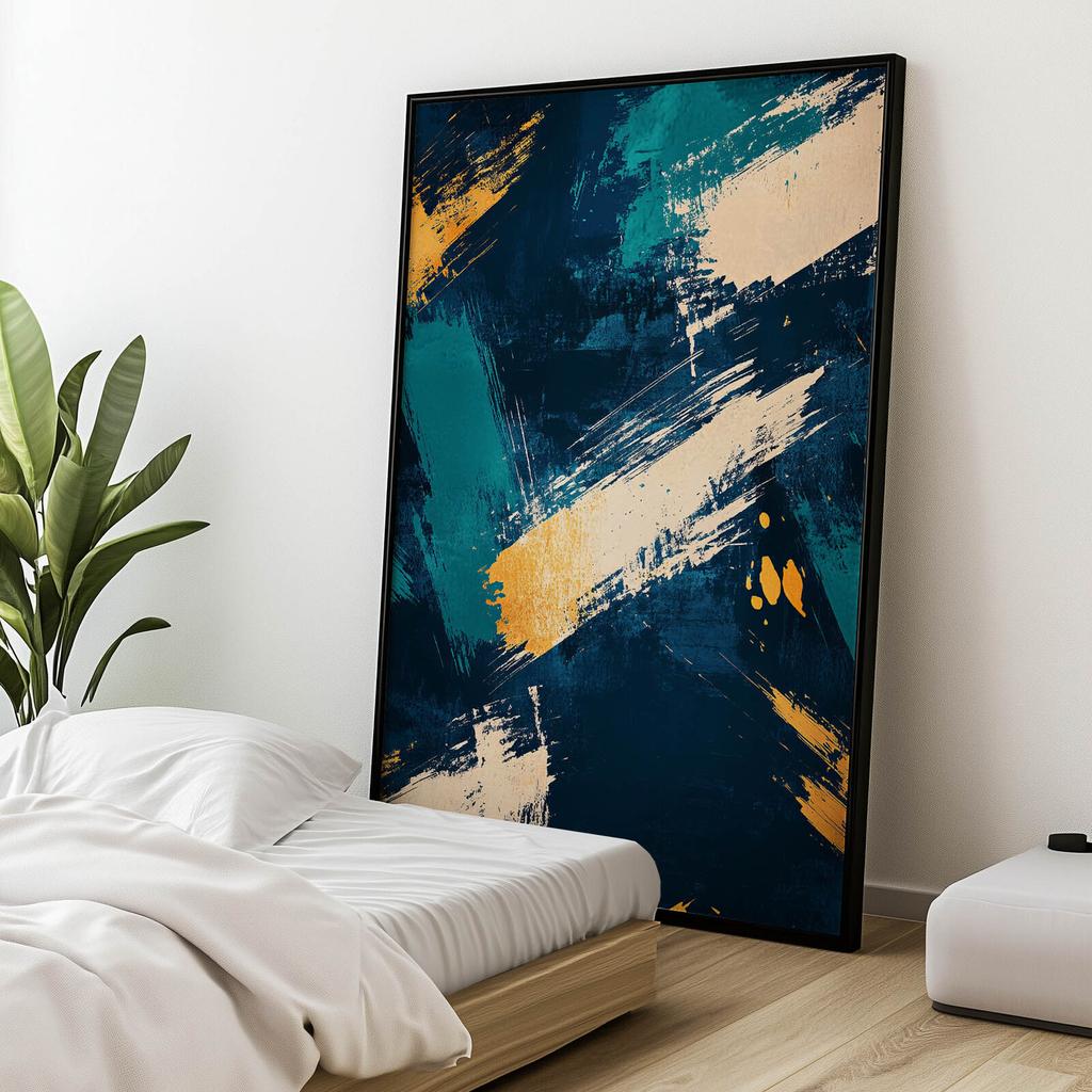 Artystyczny Rytm Artystyczny Rytm, 30X40 Cm, Rama Aluminiowa Złota, Papier Matowy 230 Gsm