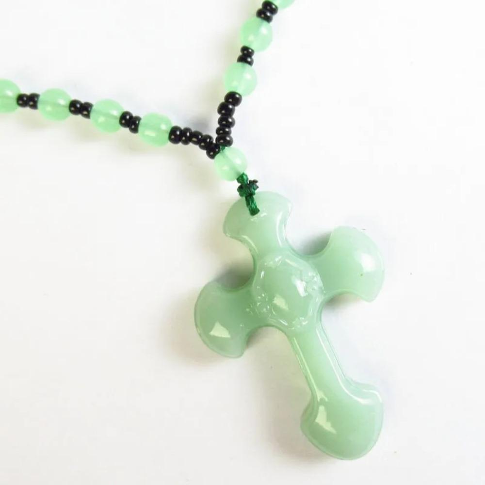 Classic Religious Style Fashion Pendant Amulet Jewelry Pendant Beaded Necklace New Cross Christian