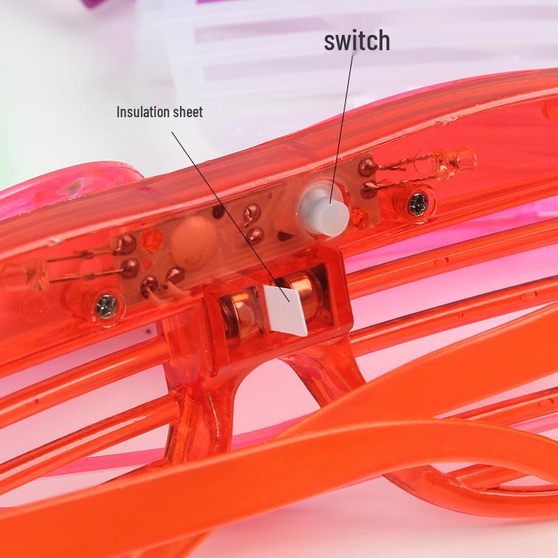 Светящиеся светодиодные мигающие диско-очки - Трехцветный атмосферный реквизит для KTV для взрослых