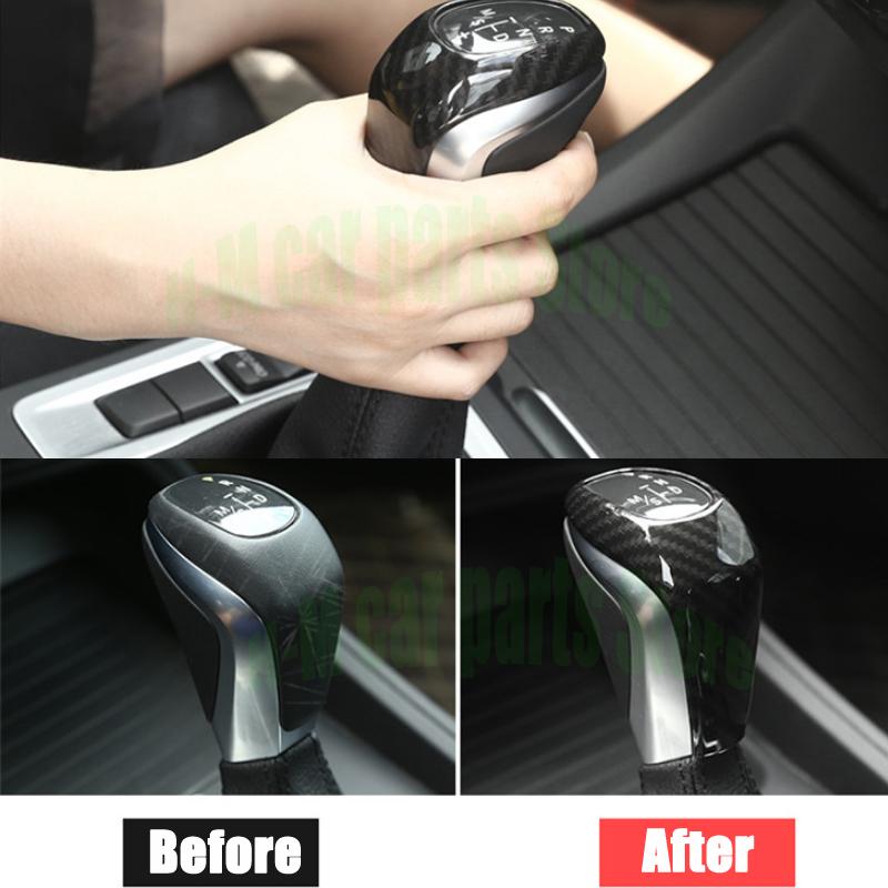 Углеродное волокно, ручка переключения передач, кнопки, чехлы, наклейки для BMW X1 F48 2016, интерьер