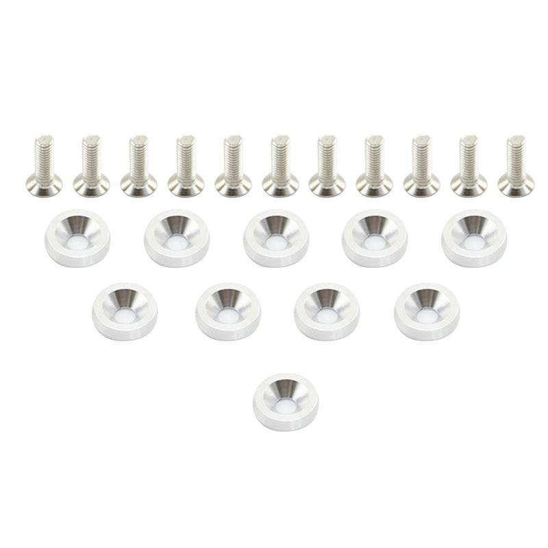 20 шт. Автомобильная заготовка, алюминиевая шайба бампера, винты из нержавеющей стали, комплект для двигателя, алюминиевые винты из нержавеющей стали, автомобильная защита