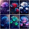 DIY 5D Diamond Painting Blue Rose Flower New 2023 Full Diamond Embroidery Fantasy Landscape Mosaic Picture Craft Hobbies