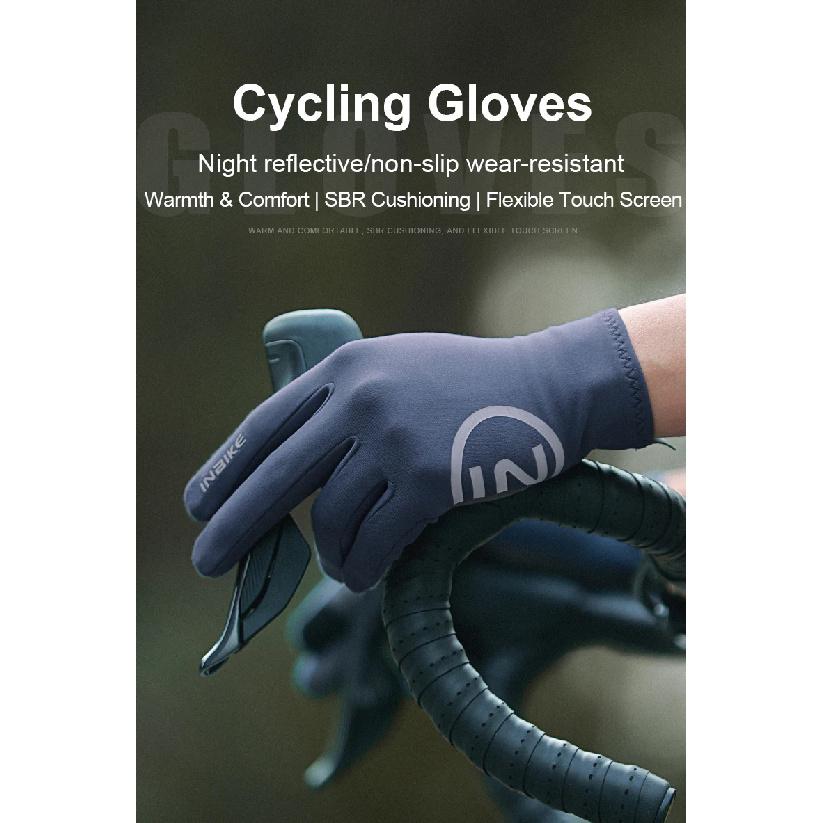 INBIKE Autumn Winter Thermal Bicycle Gloves Touch Screen Men Women MTB Road BikeGloves Sports Fitness Outdoor Cycling Gloves