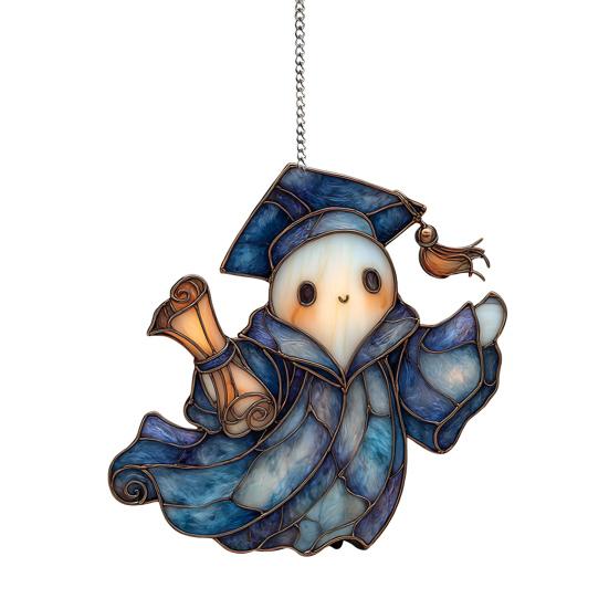 Ghost Hanging Decoration Acrylic Ghost Series Sun Catcher Cartoon Ghost Halloween Decoration for Windows Porch Walls