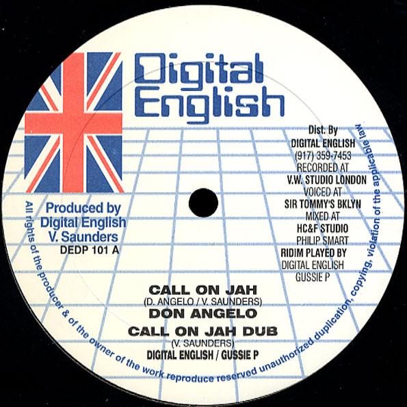 10-дюймовая пластинка DON ANGELO RANKING JOE Call On Jah Call Pon Jah DEDP101 Цифровой Английский 2003 США Регги Ска Даб Б/у