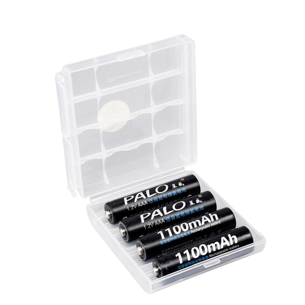 PALO Зарядное устройство USB с ЖК-дисплеем для NiCd NiMh аккумуляторов AA AAA с батареями AA 3000 мАч + батарейками AAA1100 мАч