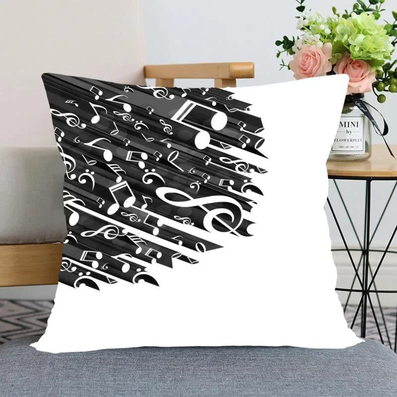 Music Theme Series Pillowcases, Living Room Sofa Chair Cushion Covers, Bedroom Home Decoration Gifts
