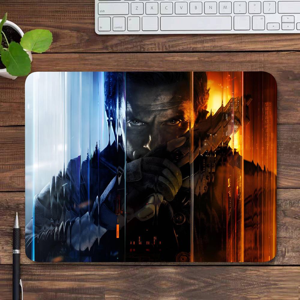 Игровой B-Battlefield 6 Коврик для мыши Маленький с заблокированным краем Коврик для мыши Для геймеров Настольный коврик для компьютера Прямоугольный Противоскользящая резина