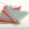 2 strings/24Flags Colorful Jute Linen Flags Pennant Birthday Bunting Banners Wall Hanging Wedding Hanging Banner Party Garland for Home Decor