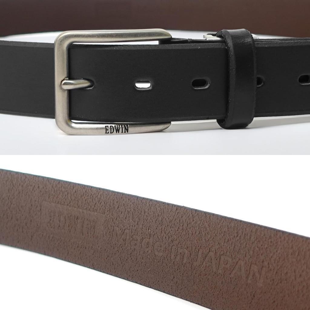 35mm 117cm made in cowhide single deep 0111126 Belt, wide, long, Japan, leather, fold, bevel,