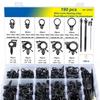 Multiple Size Reusable Nylon Cable Ties with Push in Installation for Quick Wire Organization In Office Home Setting