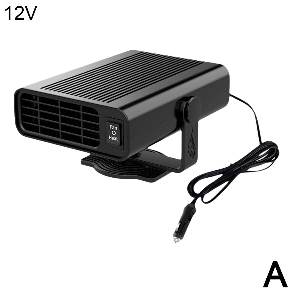 Зимний автомобильный обогреватель-вентилятор Портативный автомобильный обогреватель Вращающийся на 360° Обдув стекол Удаление запотевания Разморозка Автомобильный фен-вентилятор Зима I9E3