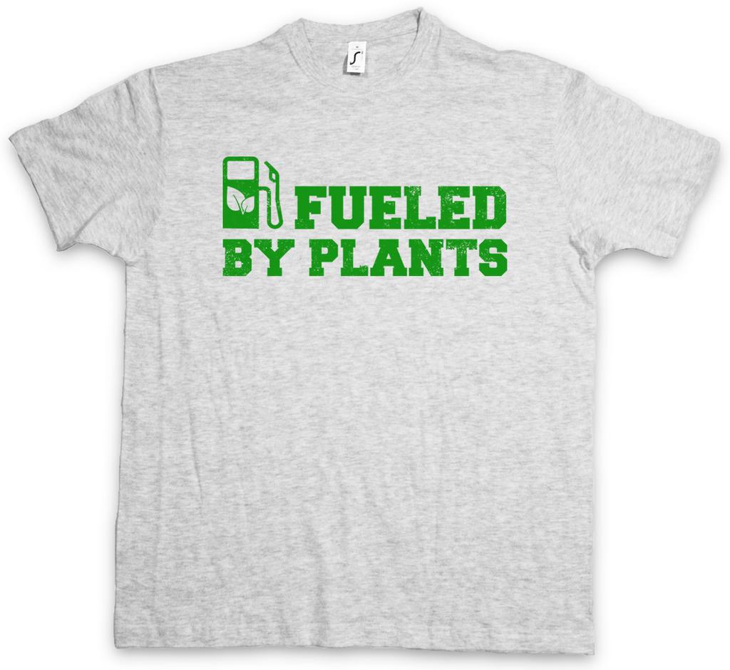 Unisex shirt Cotton Oversize Large Size New FUELED BY PLANTS T-SHIRT - Vegan Food Vegetarian Love Animals Welfare