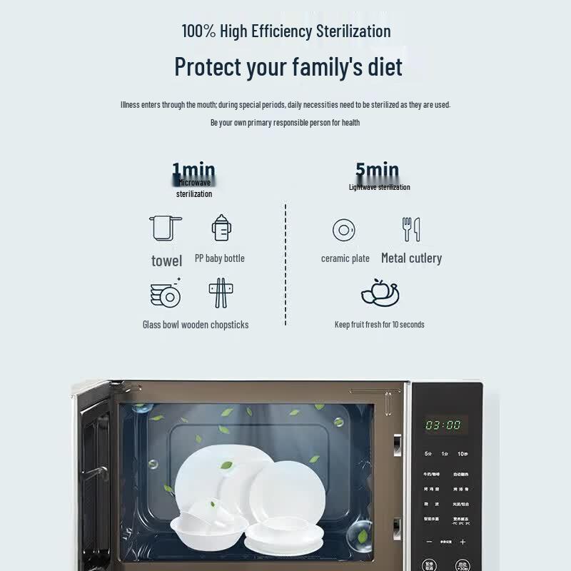 Galanz 25L Flatbed Microwave Oven with Grill CN plug (adapter included)