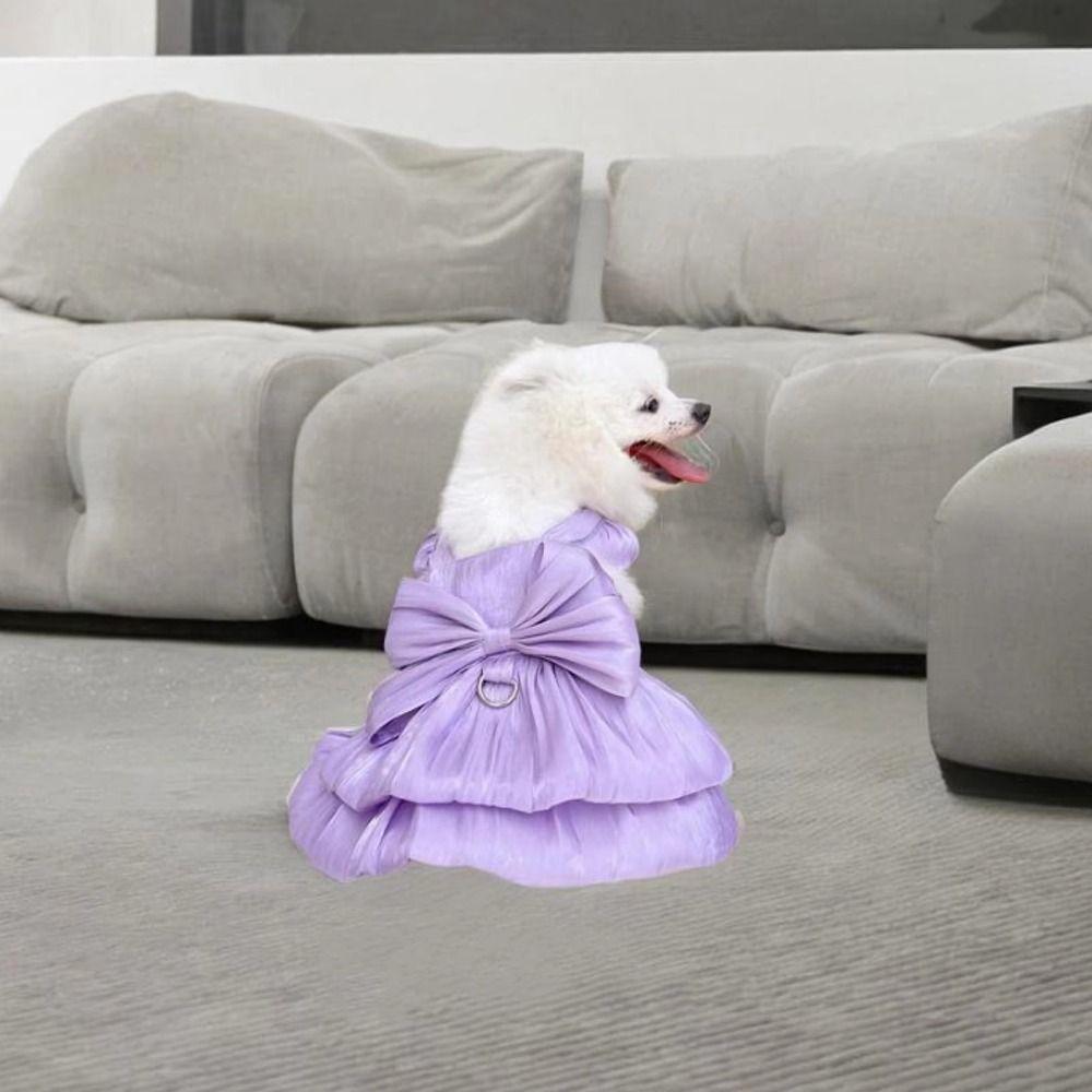 Bow Pet Dog Clothes Lovely Pet Bowknot Skirt Gift Pet Princess Skirt Pet Party Supplies