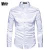 Мужская 2023 Осень Рукав Длинный Блестящая Повседневная Модная Рубашка - Европейский Размер
